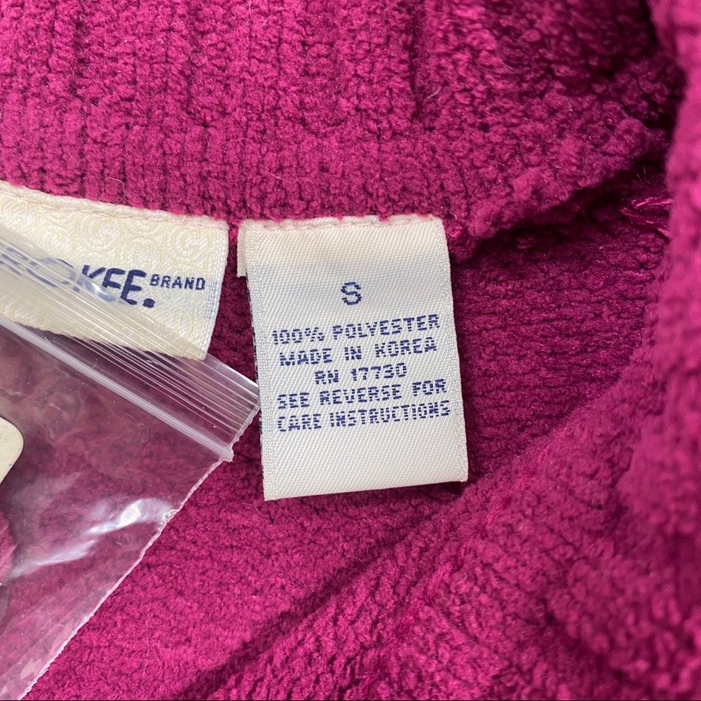 Cherokee Raspberry Fiz Zip Up Cardigan Sweater - Picture 6 of 10